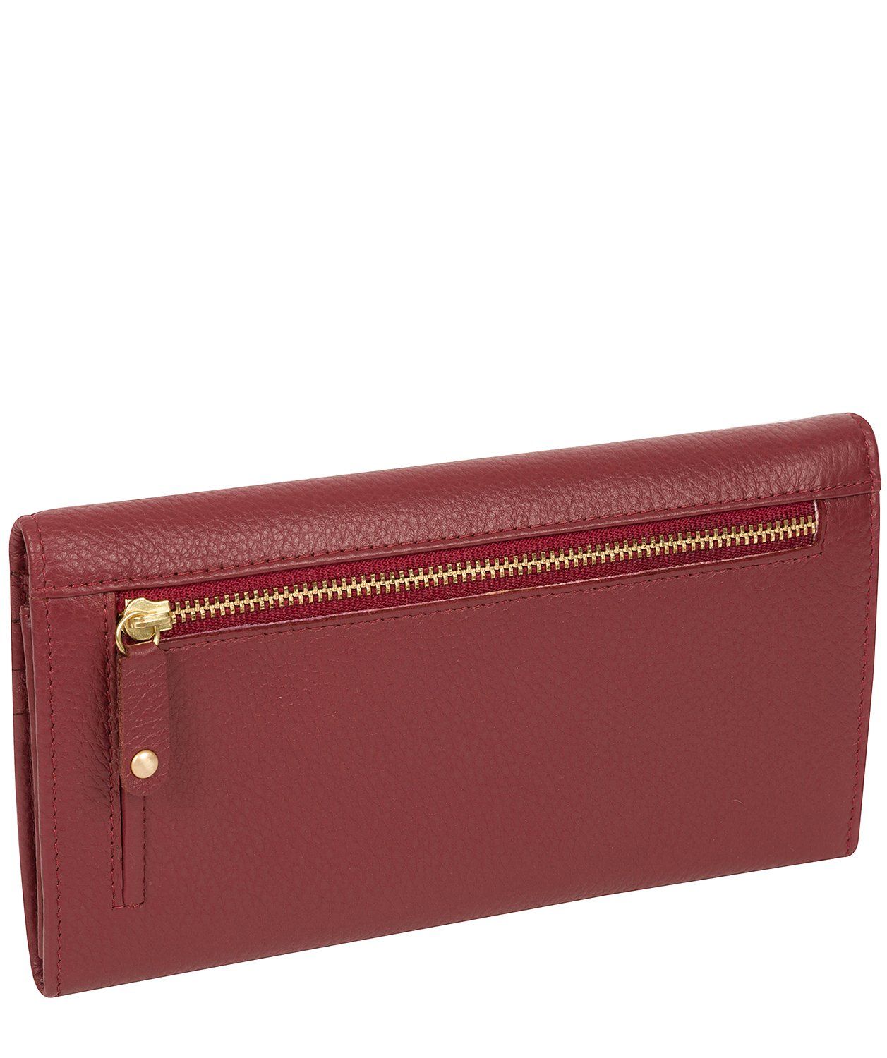 'Harlow' Maroon Leather Purse