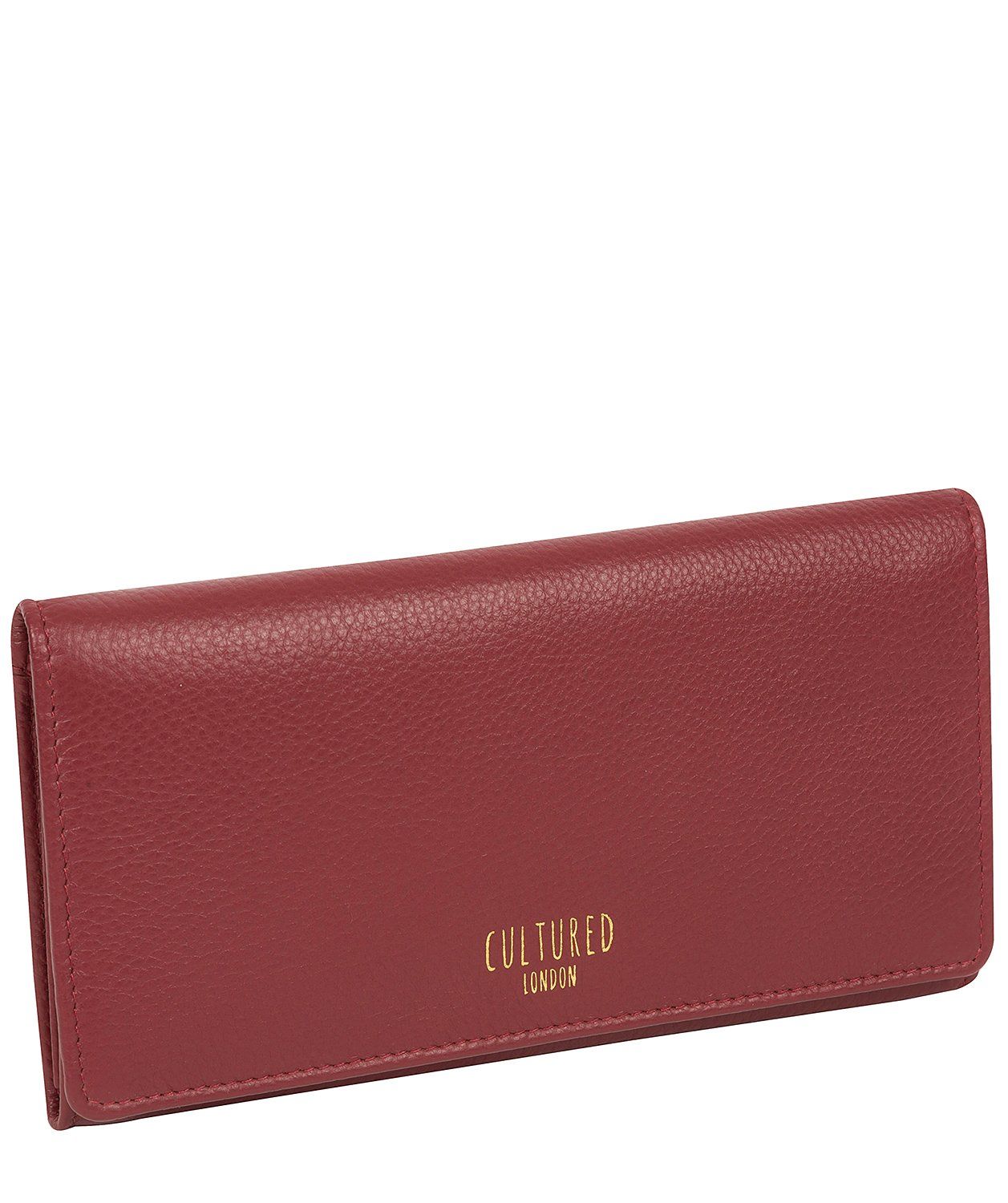 'Harlow' Maroon Leather Purse