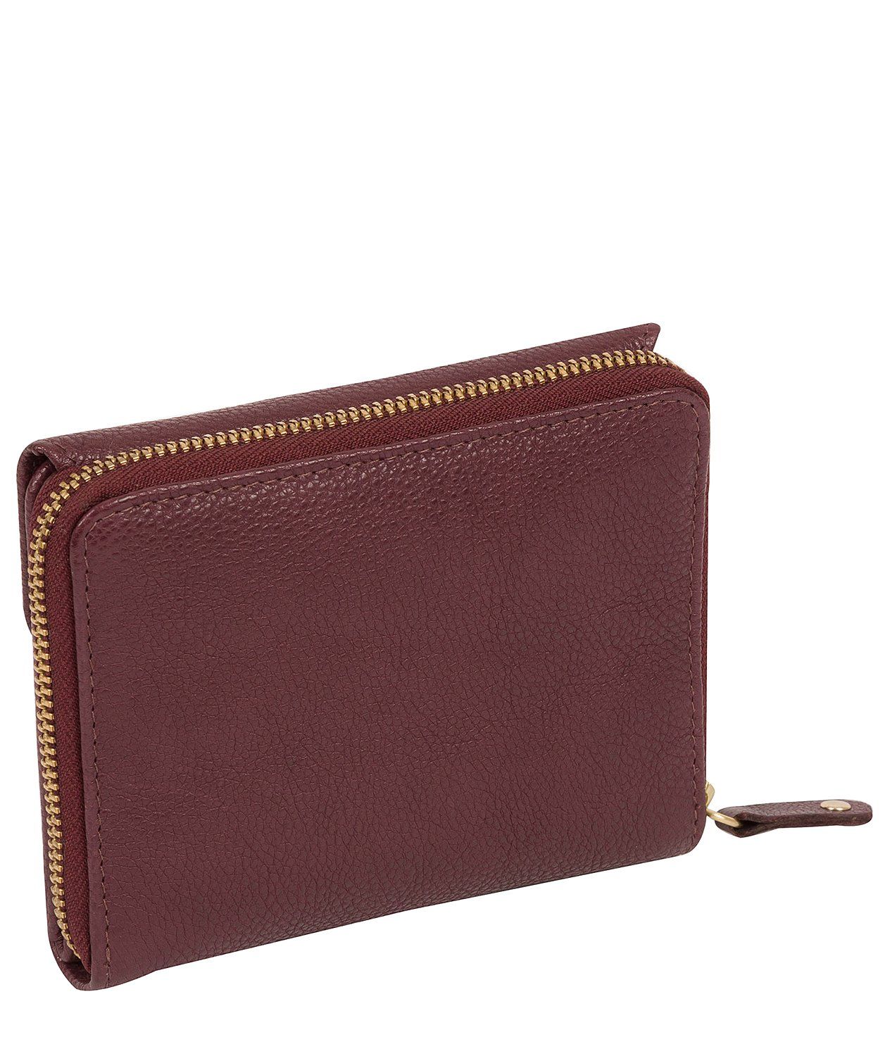 'Allergra' Raisin Leather Purse Pure Luxuries London