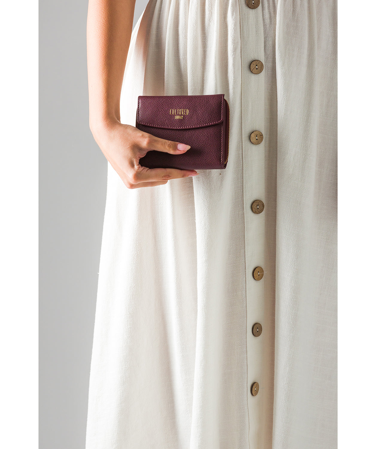 'Allergra' Raisin Leather Purse