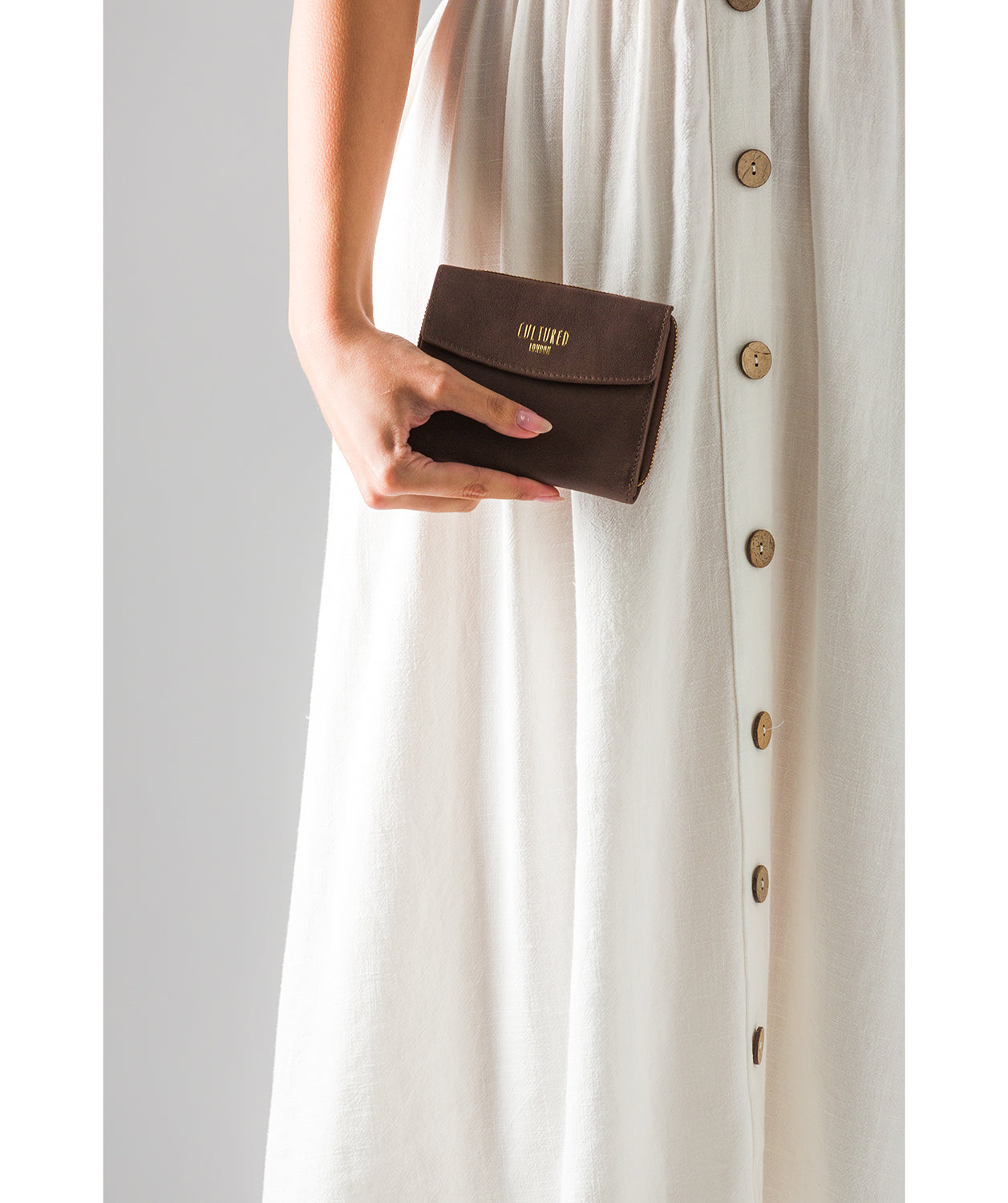 'Allergra' Vintage Brown Leather Purse