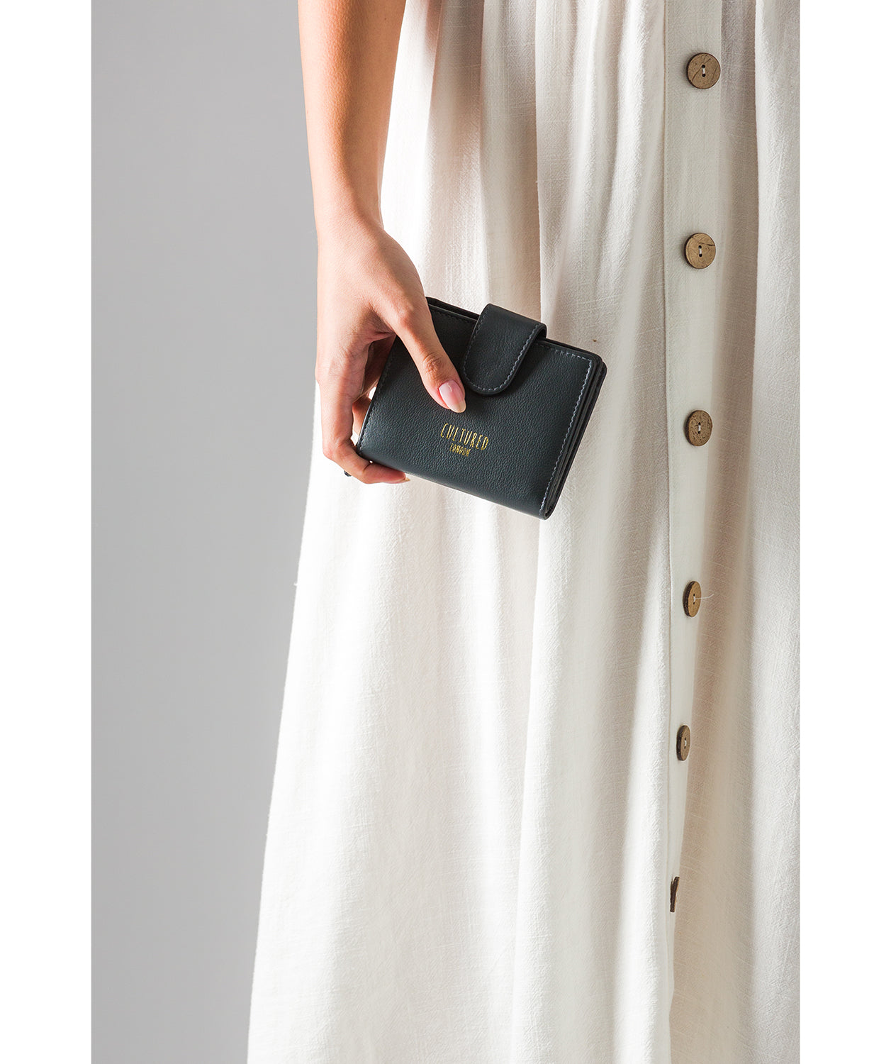 'Annalise' Admiral Navy Leather Purse