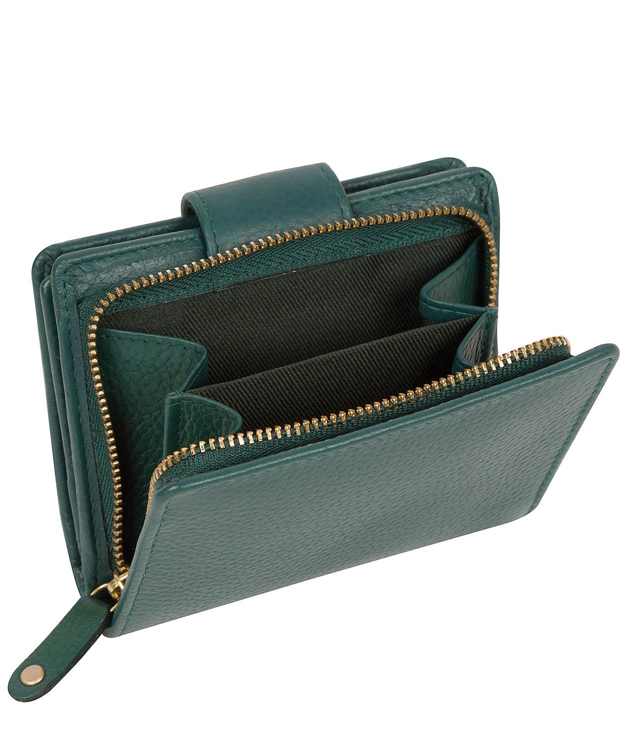 'Annalise' Hunter Green Leather Purse Pure Luxuries London