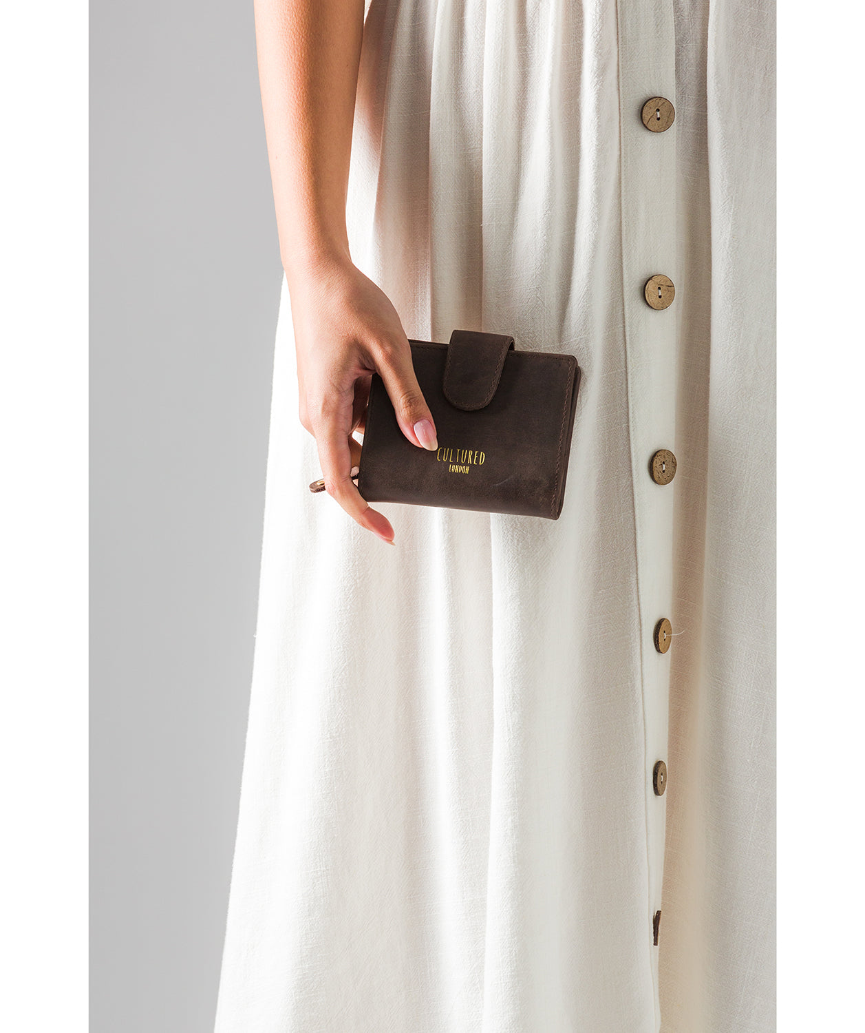 'Annalise' Vintage Brown Leather Purse