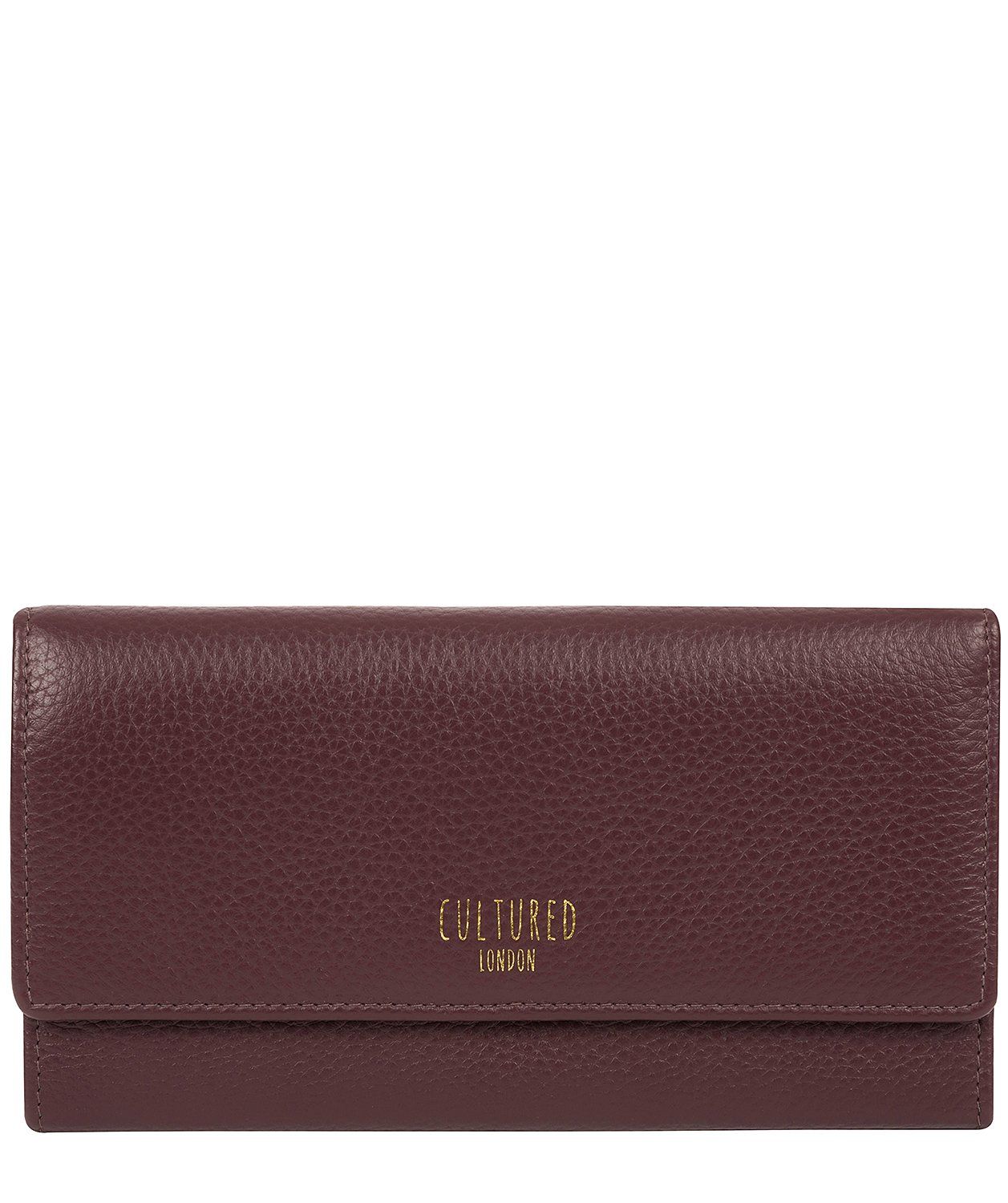 'Lorelei' Dark Burgundy Leather Purse Pure Luxuries London