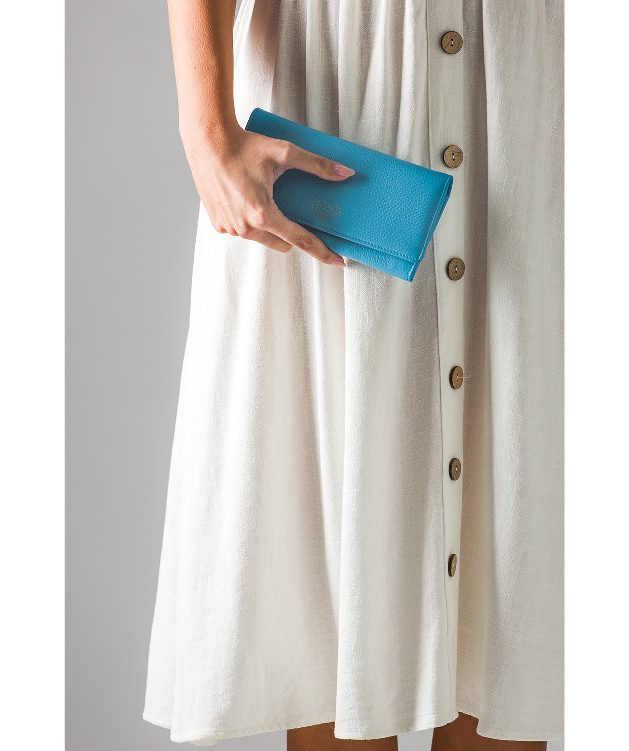 'Lorelei' Sky Blue Leather Purse