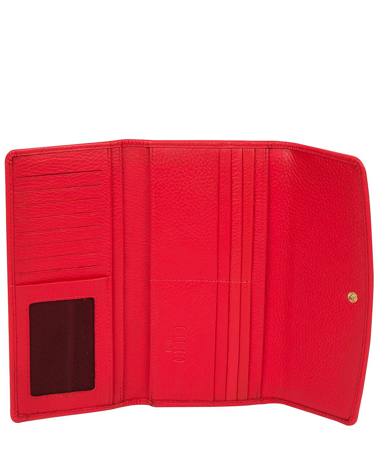 'Talulla' Royal Red Grey Leather Purse Pure Luxuries London