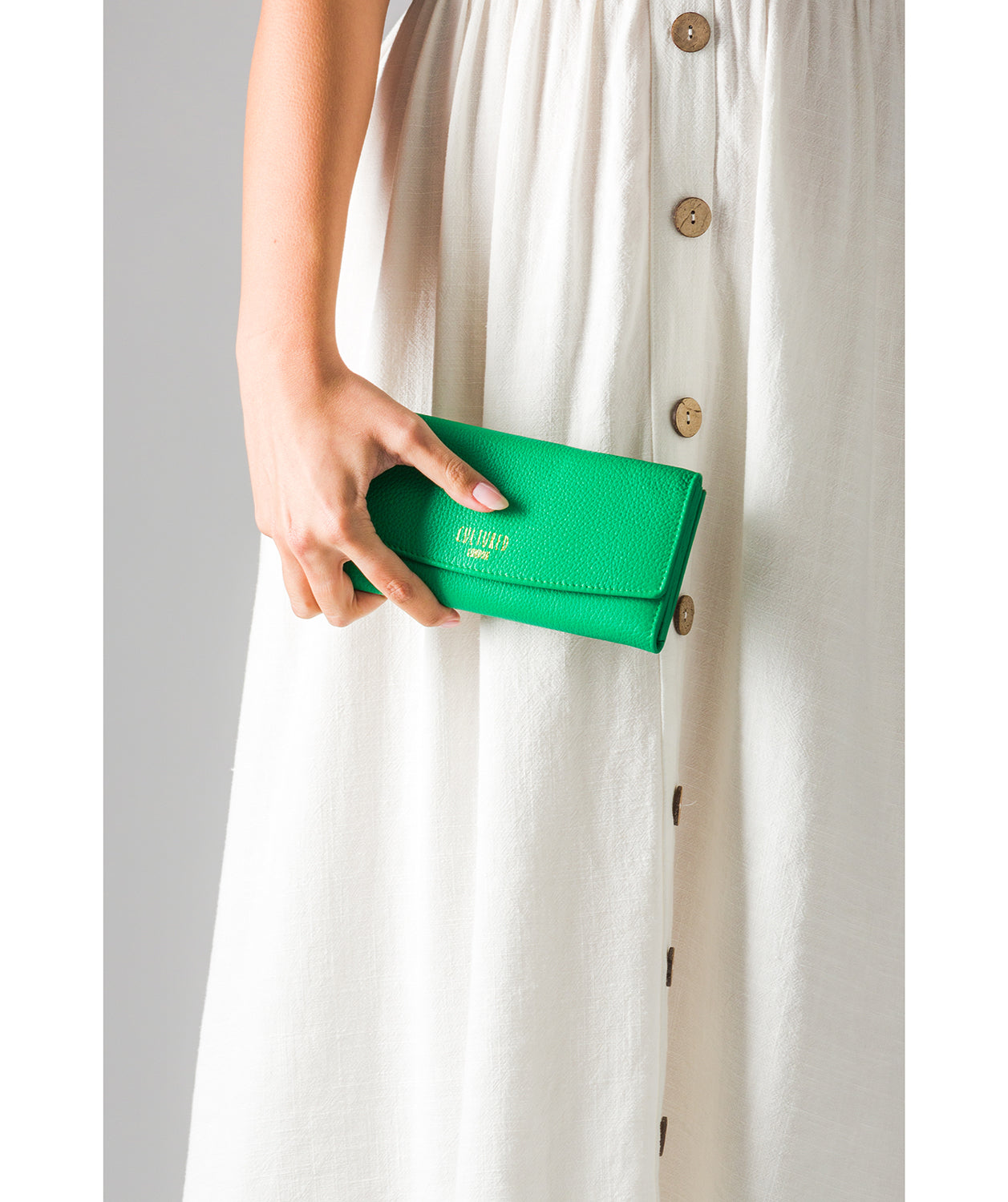 'Talulla' Shamrock Grey Leather Purse