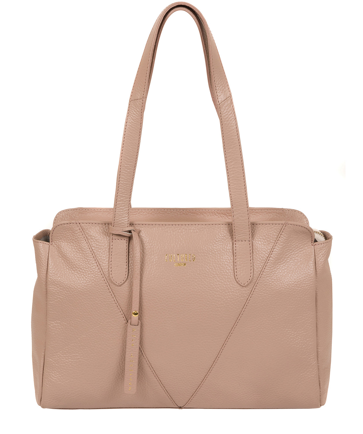 'Greta' Blush Pink Leather Shoulder Bag