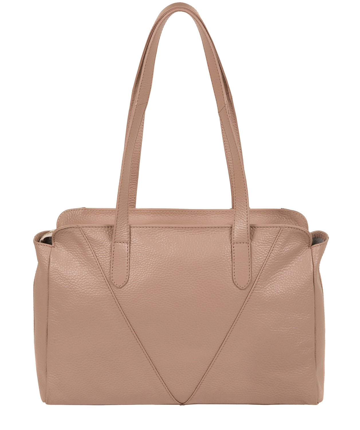 'Greta' Blush Pink Leather Shoulder Bag