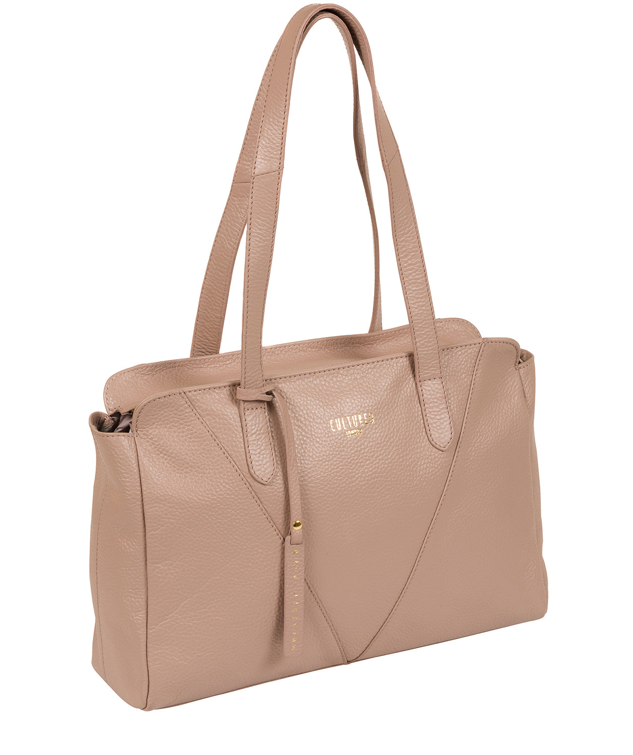 'Greta' Blush Pink Leather Shoulder Bag