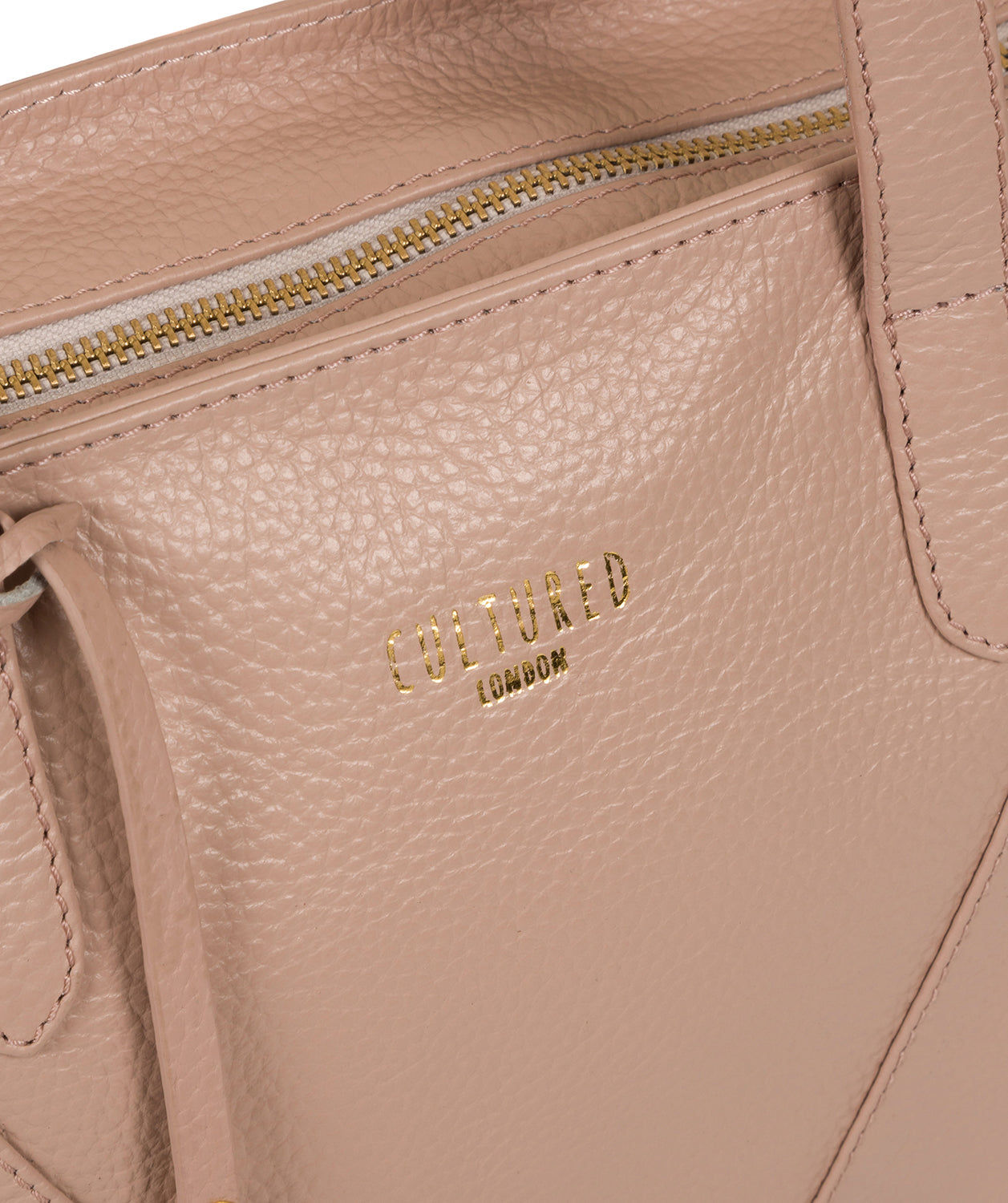 'Greta' Blush Pink Leather Shoulder Bag image 6