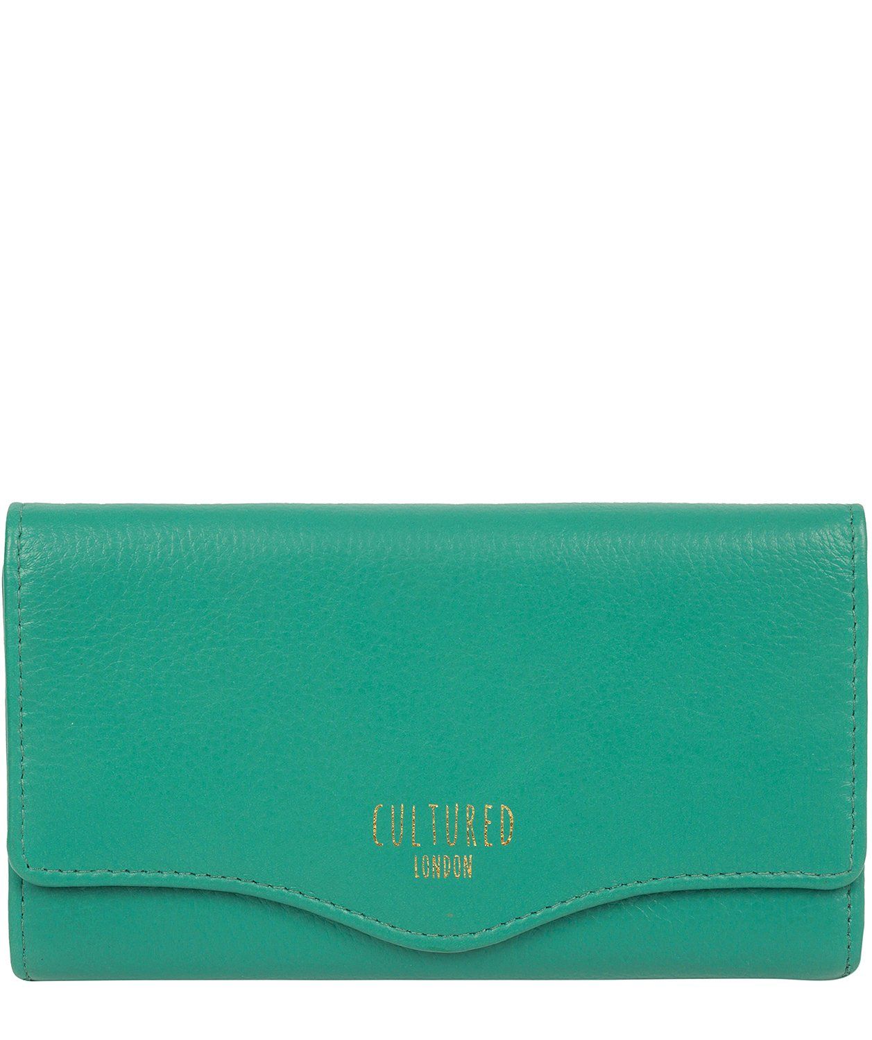 'Letitia' Leaf Green Leather Purse