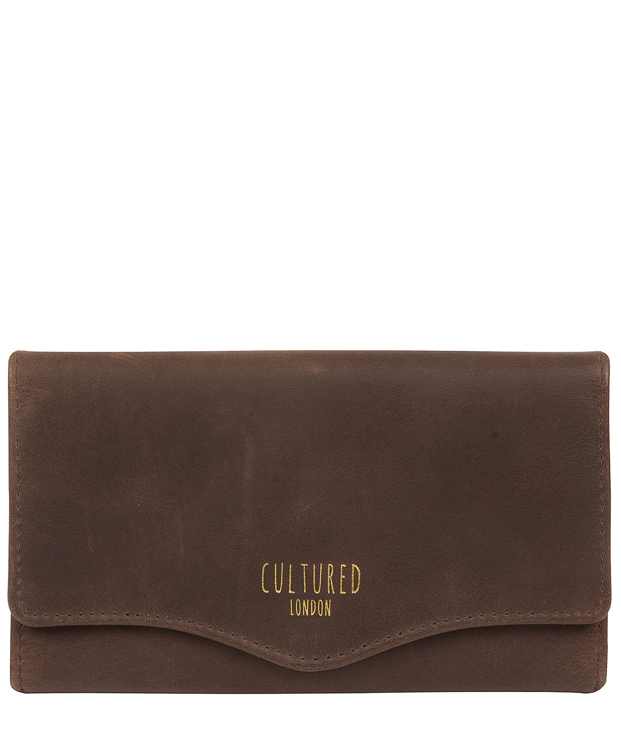 'Letitia' Vintage Brown Leather Purse Pure Luxuries London