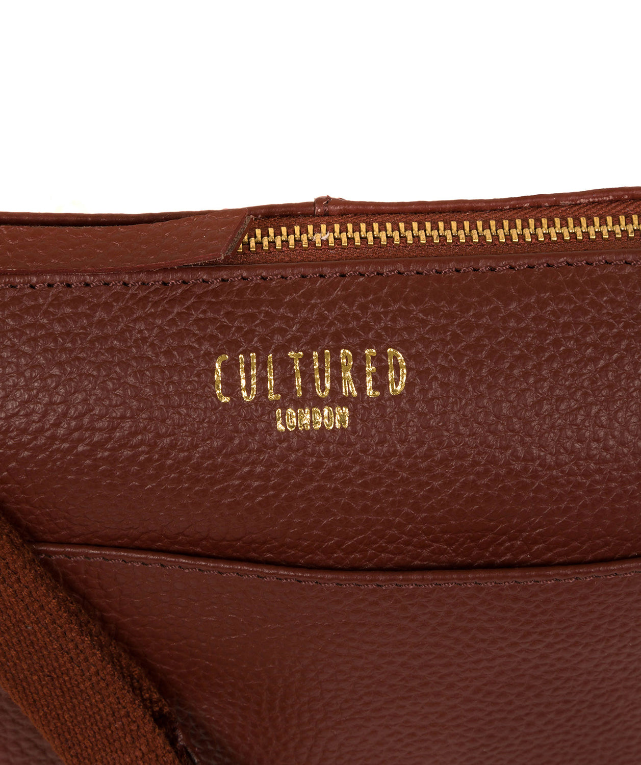 'Celia' Cognac Leather Cross Body Bag image 6