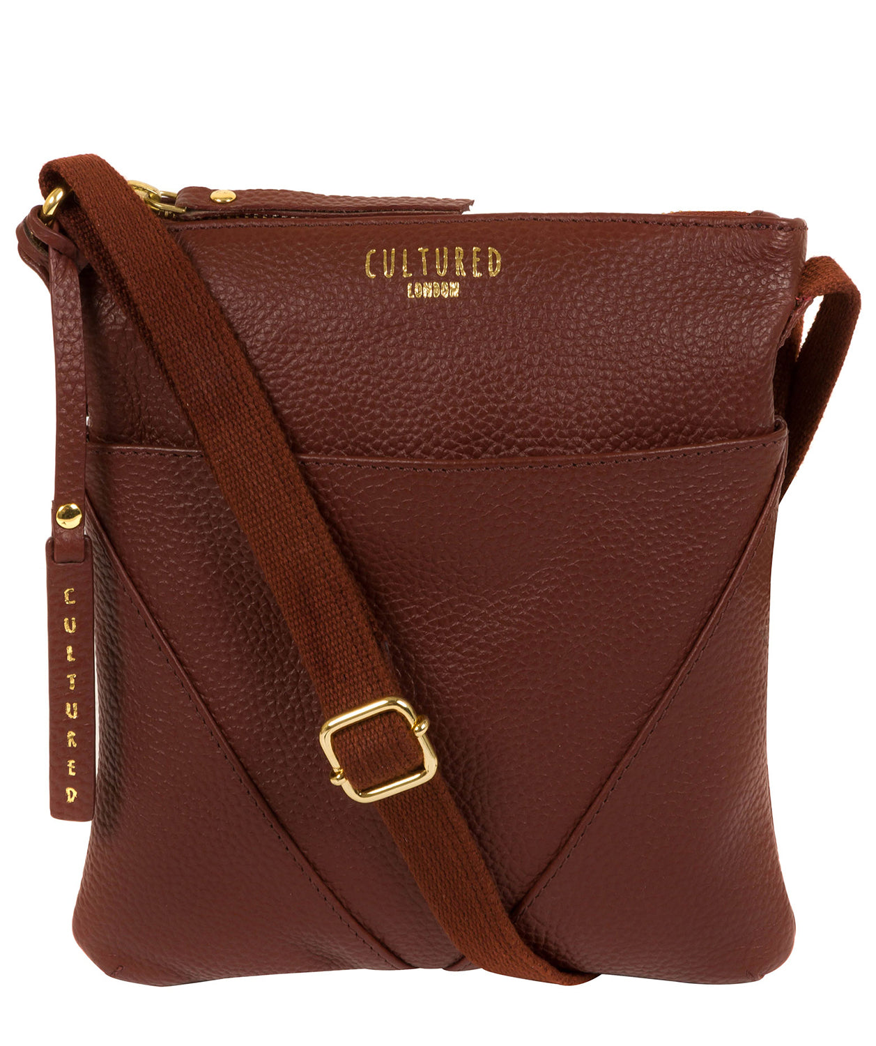 'Rebecca' Cognac Leather Cross Body Bag image 1
