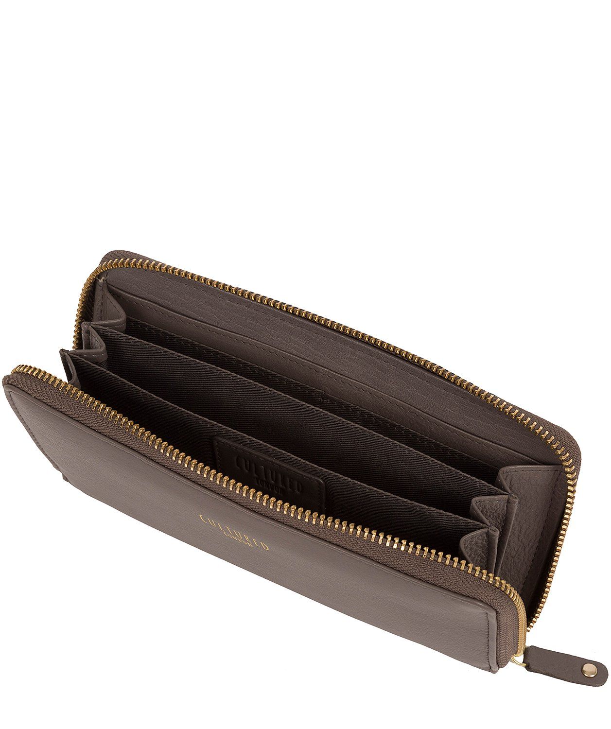 'Tabitha' Elephant Grey Leather Purse