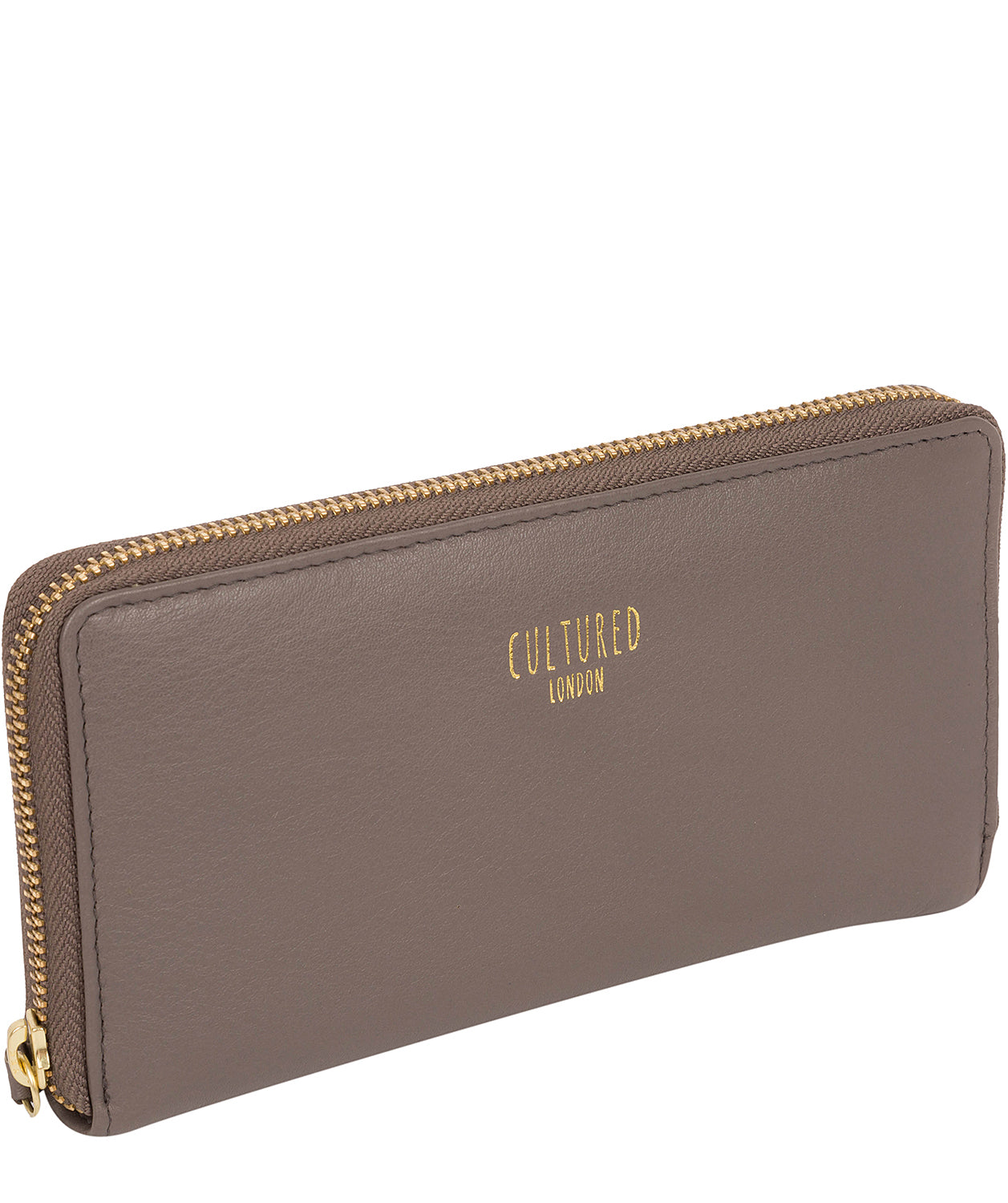 'Tabitha' Elephant Grey Leather Purse