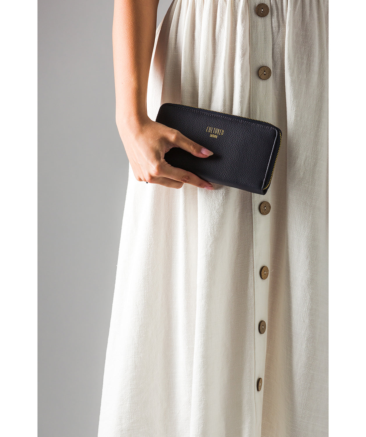 'Tabitha' Pebble Blue Leather Purse