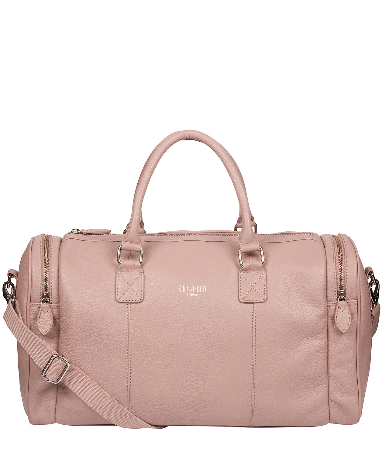 'Ocean' Blush Pink Leather Holdall
