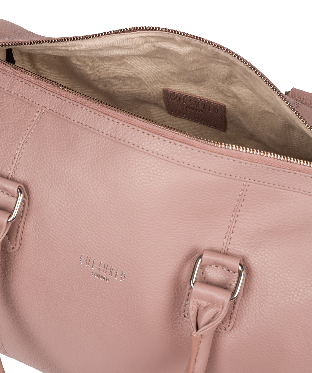 'Ocean' Blush Pink Leather Holdall