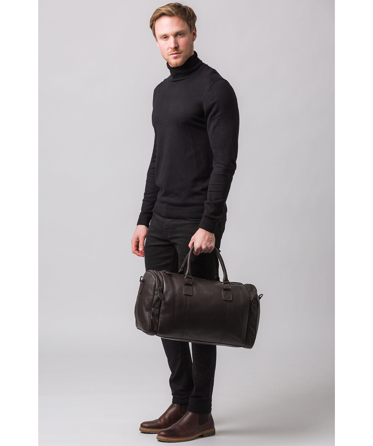 'Ocean' Brown Leather Holdall