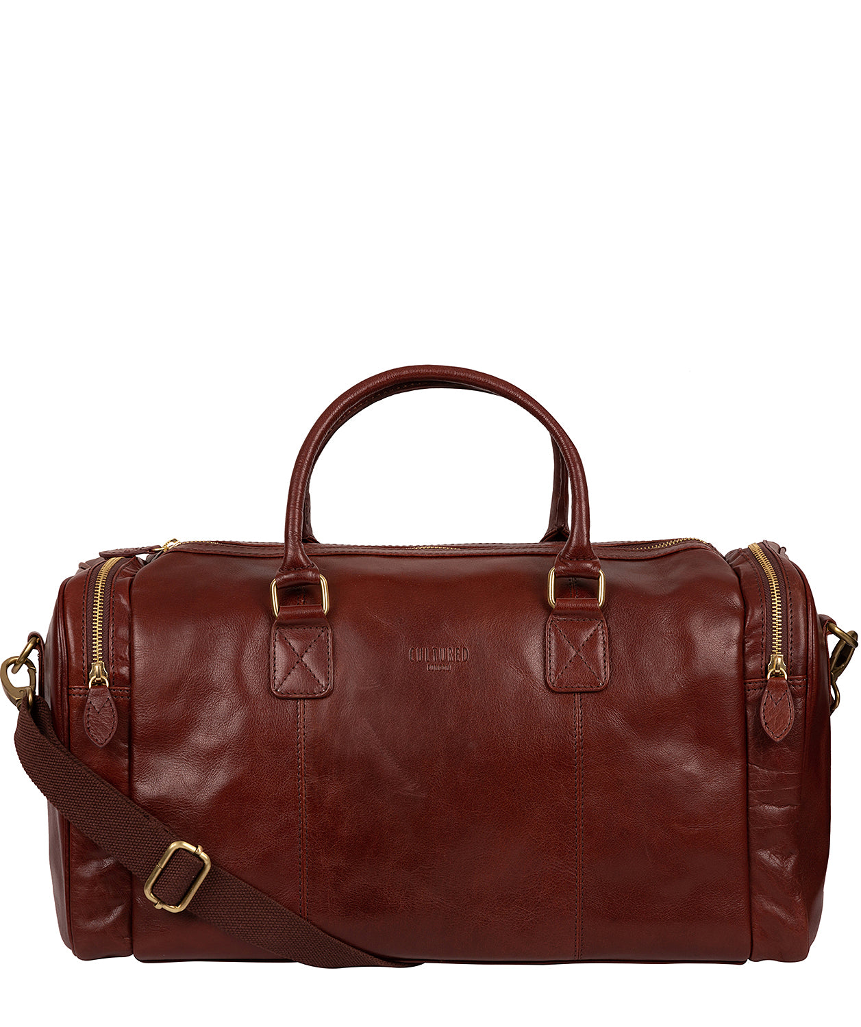 'Ocean' Dark Chestnut Leather Holdall