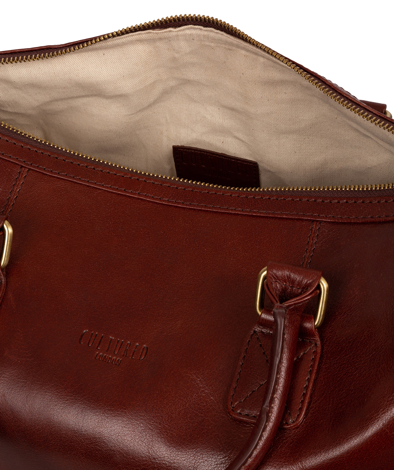 'Ocean' Dark Chestnut Leather Holdall