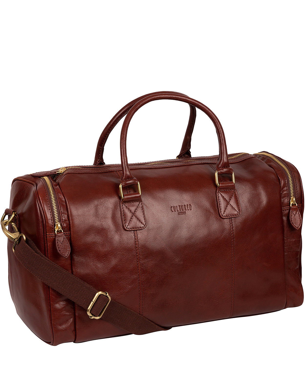 'Ocean' Dark Chestnut Leather Holdall