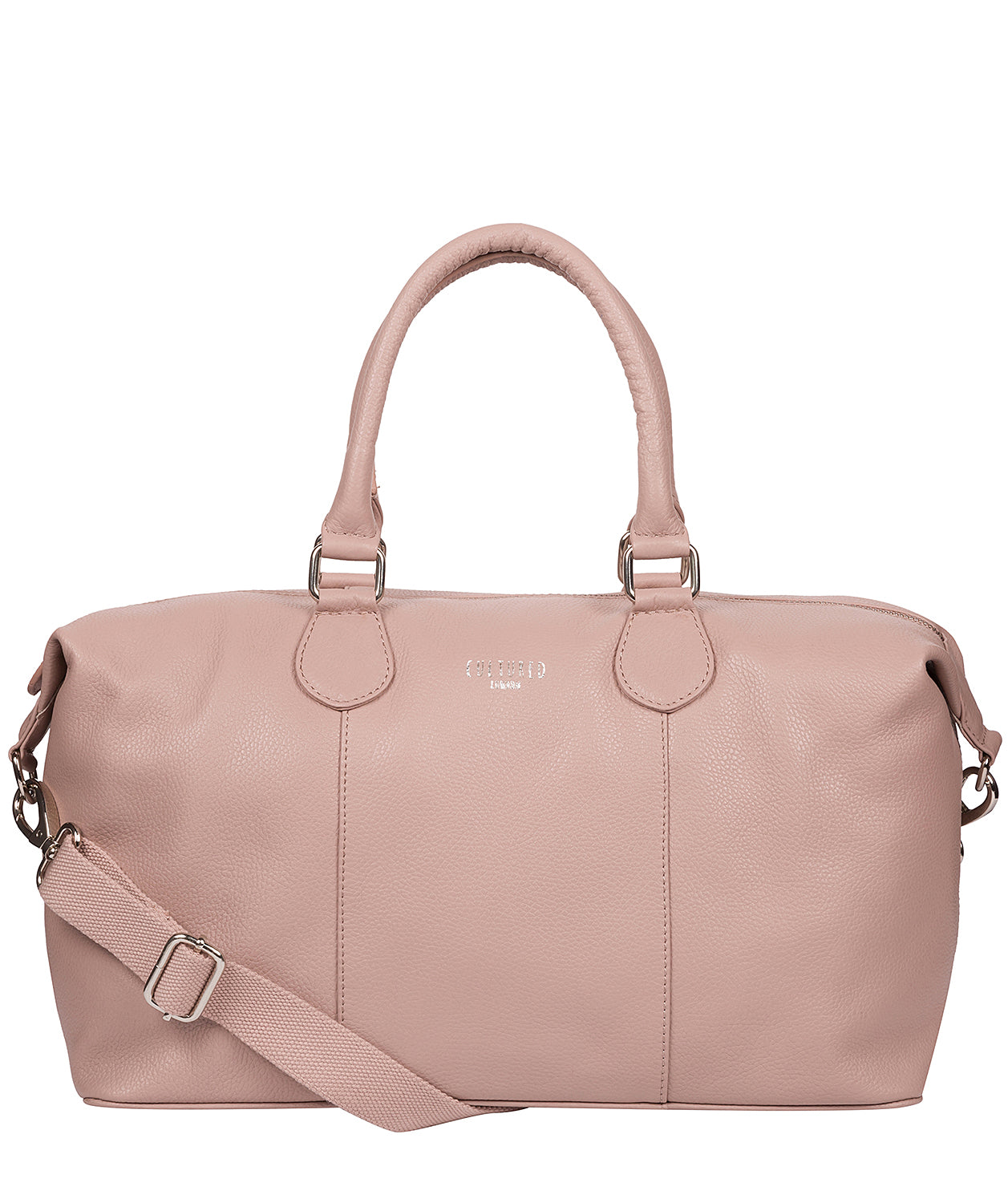 'Circuit' Blush Pink Leather Mini Holdall