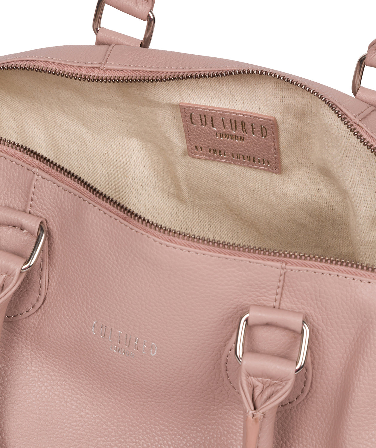 'Circuit' Blush Pink Leather Mini Holdall