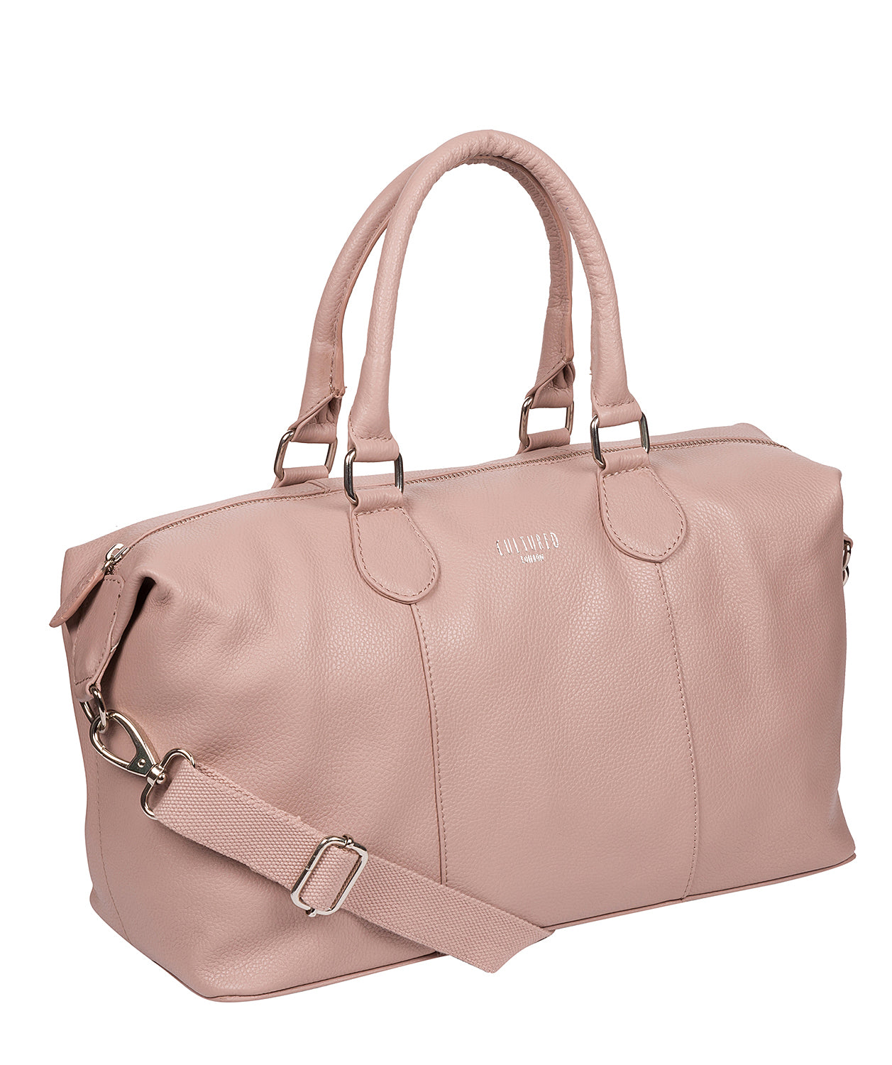 'Circuit' Blush Pink Leather Mini Holdall