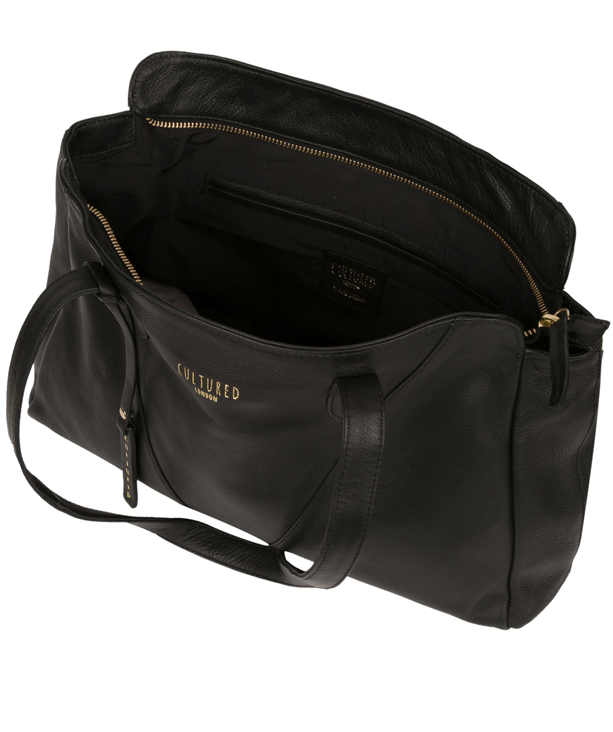 'Astoria' Black Leather Shoulder Bag
