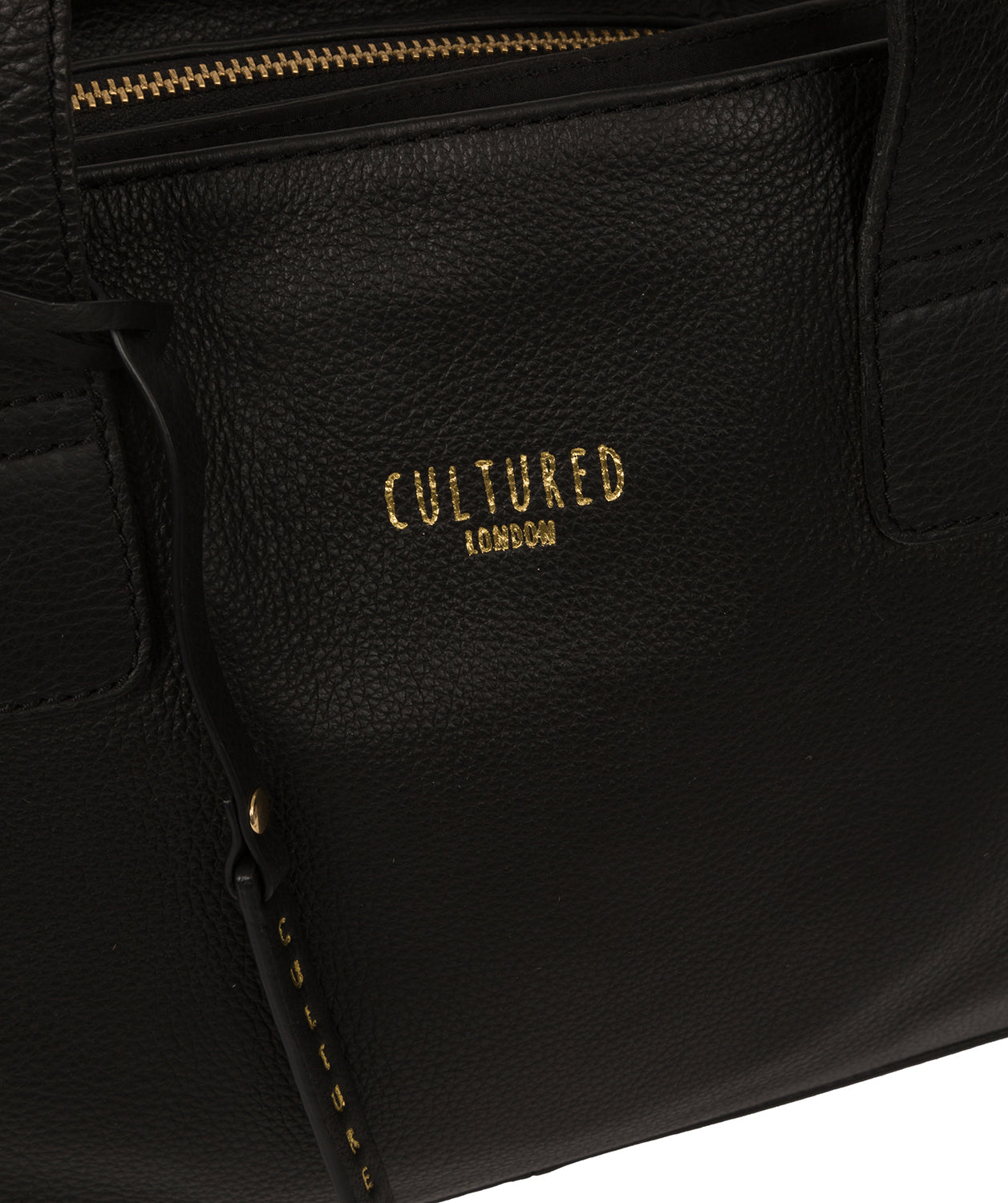 'Marquee' Black Leather Handbag