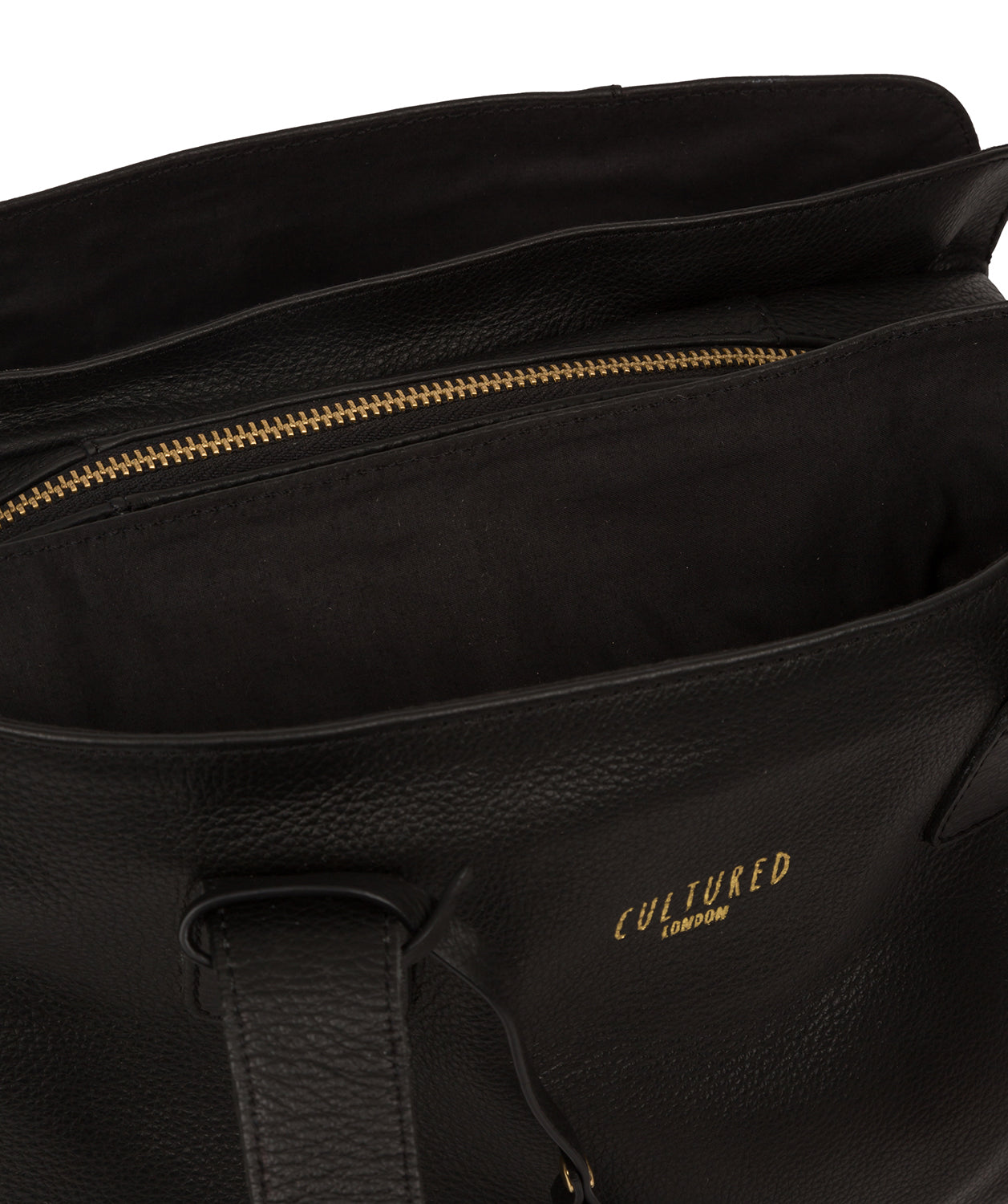 'Marquee' Black Leather Handbag