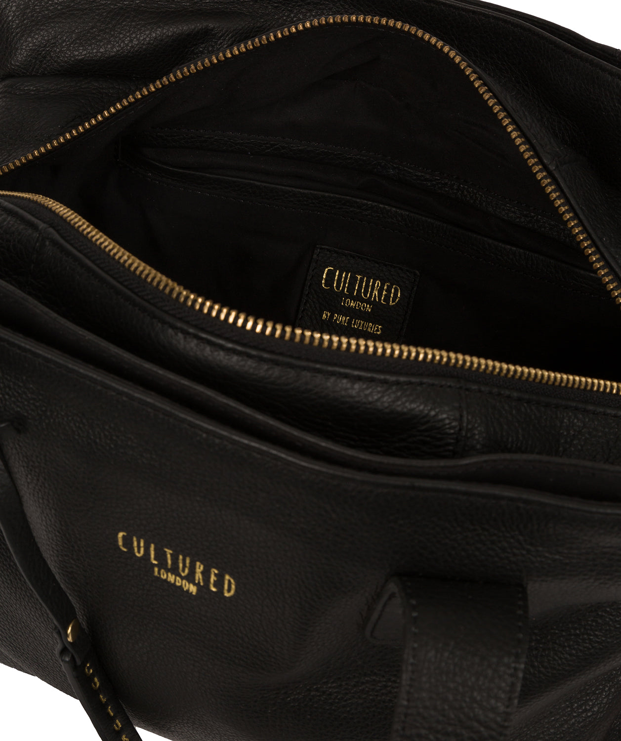 'Marquee' Black Leather Handbag