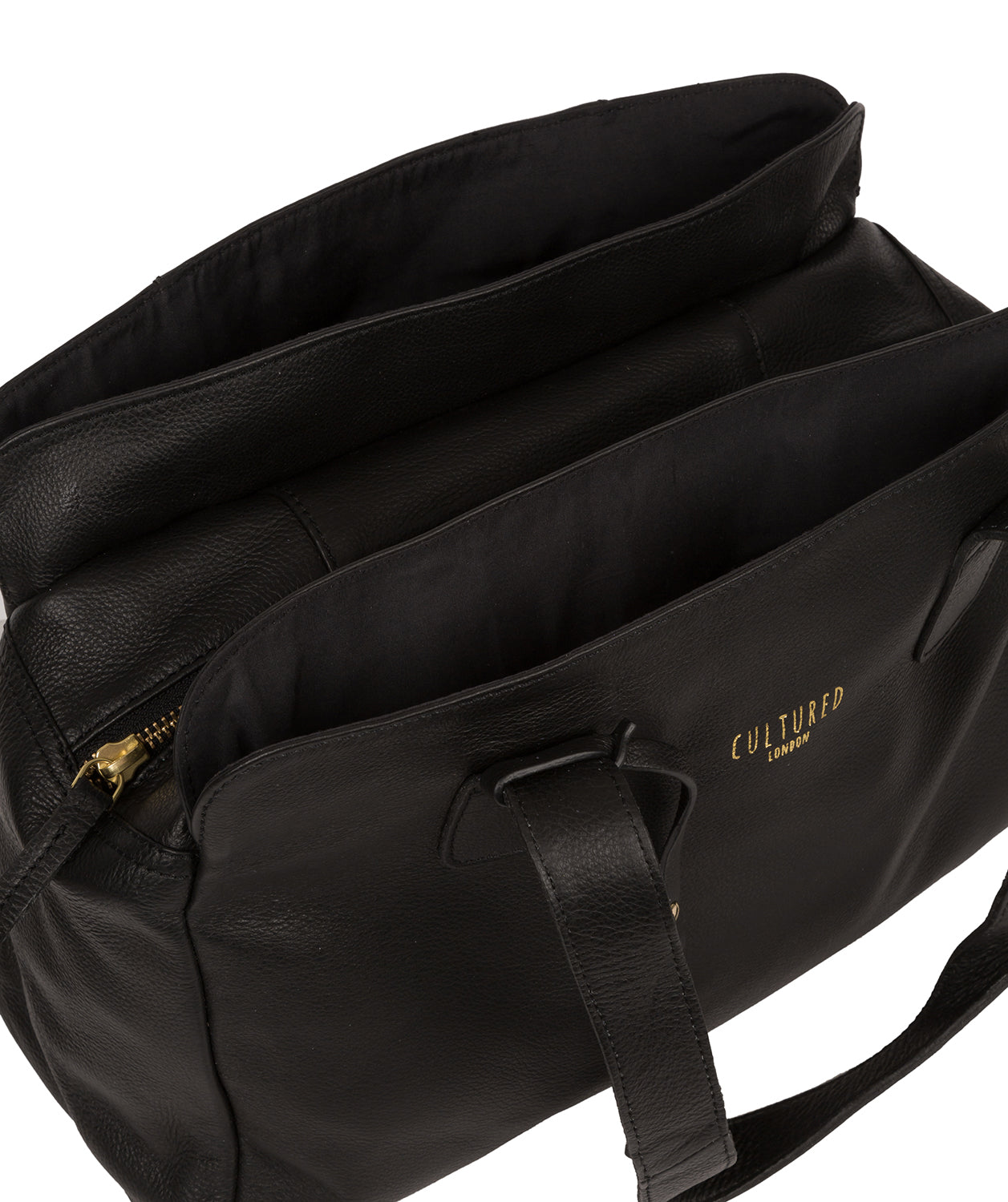 'Marquee' Black Leather Handbag