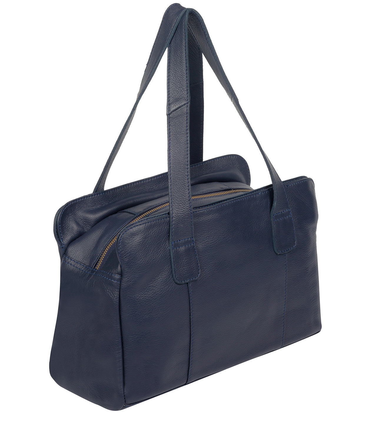 'Marquee' Ink Leather Handbag