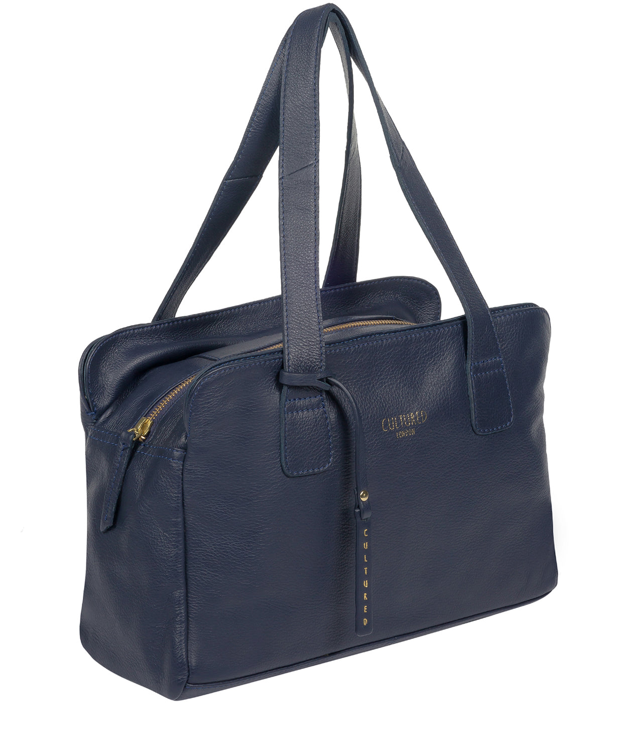 'Marquee' Ink Leather Handbag