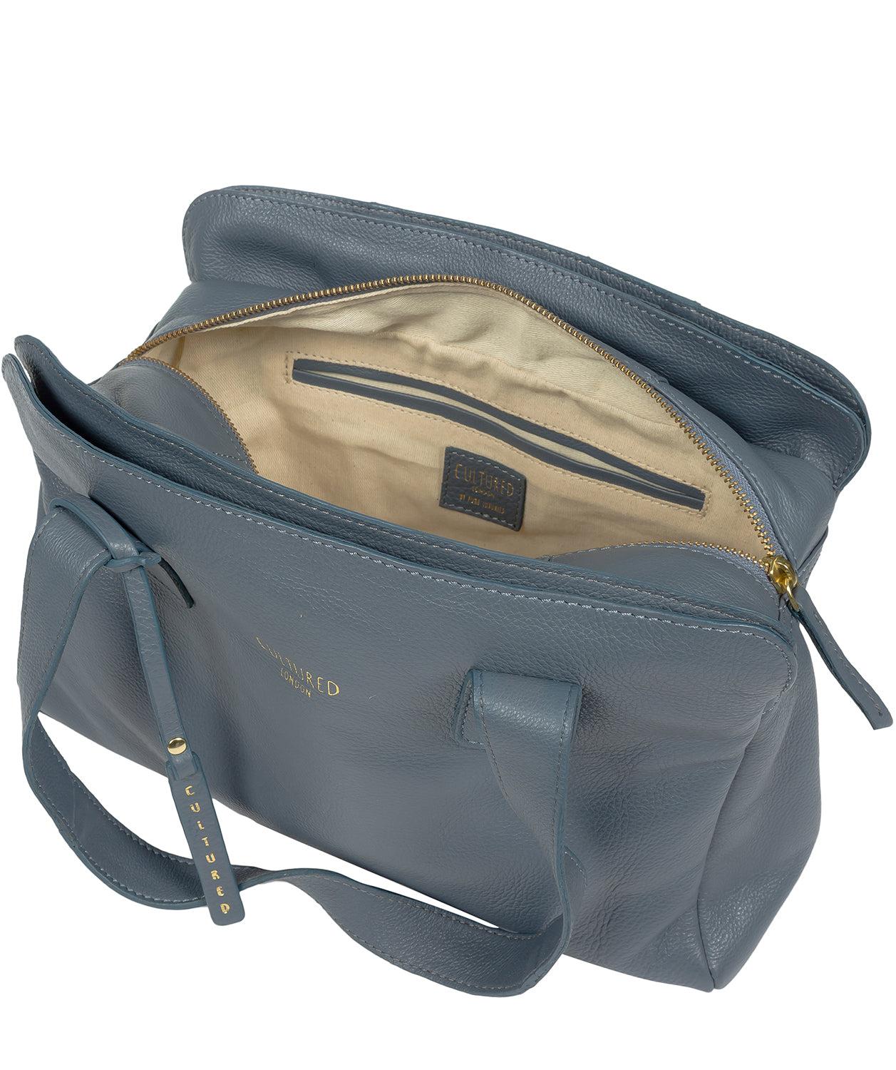 'Marquee' Moonlight Blue Leather Handbag