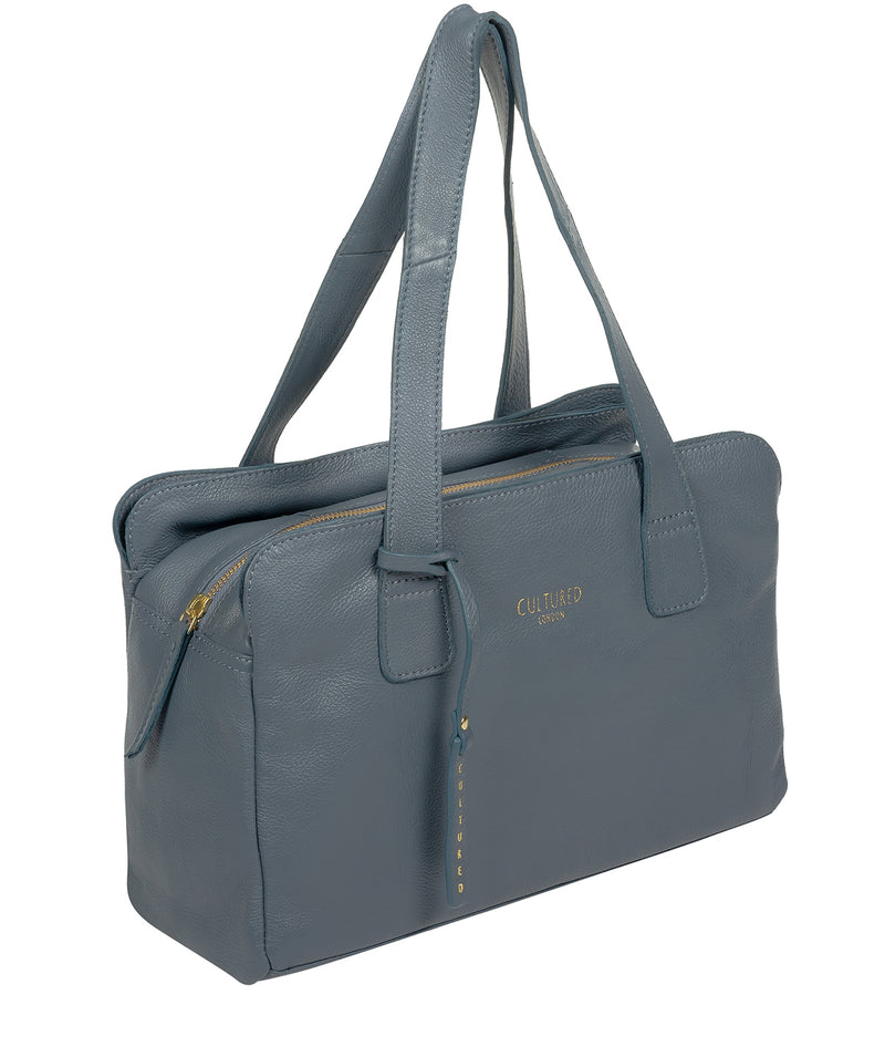 'Marquee' Moonlight Blue Leather Handbag