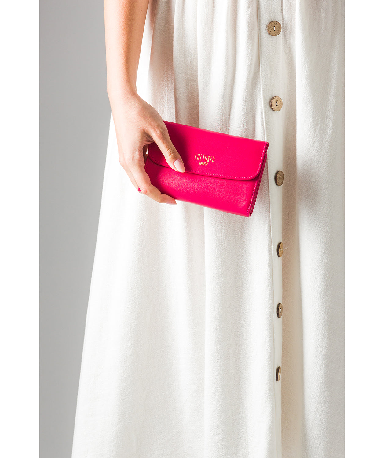 'Tatiana' Fushia Leather Purse