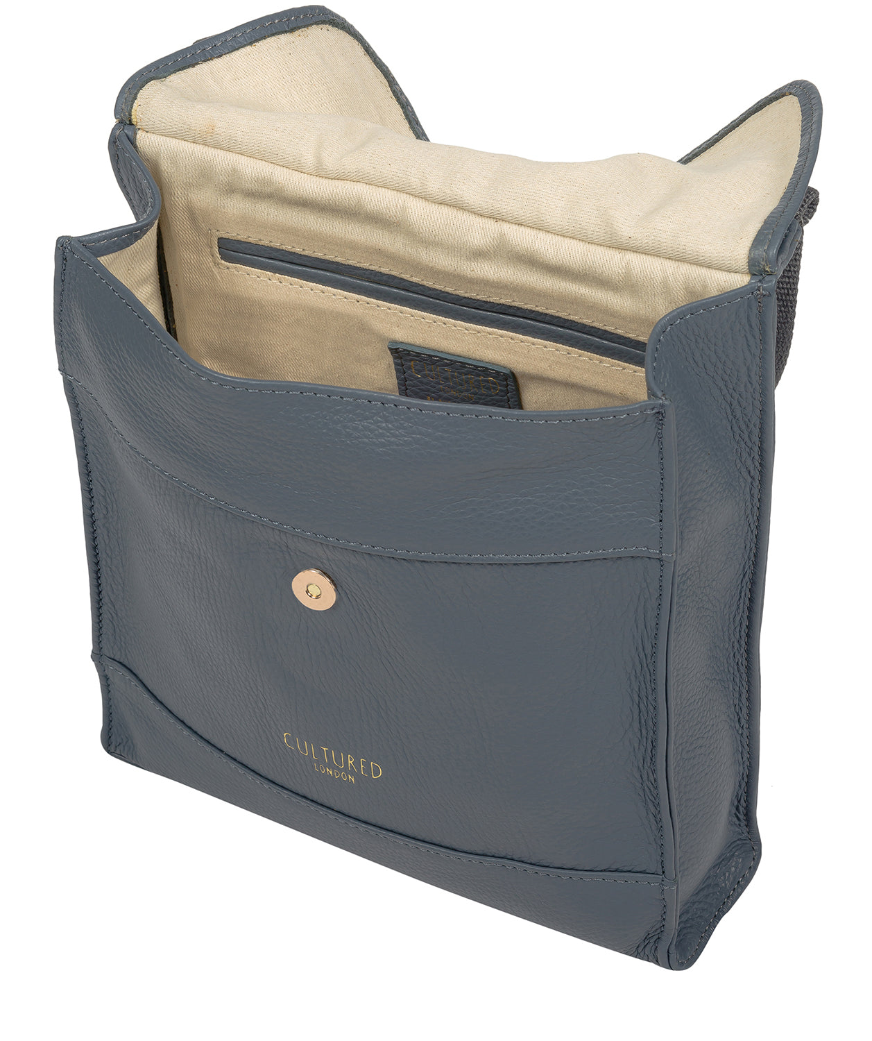 'Covent' Moonlight Blue Leather Cross Body Bag