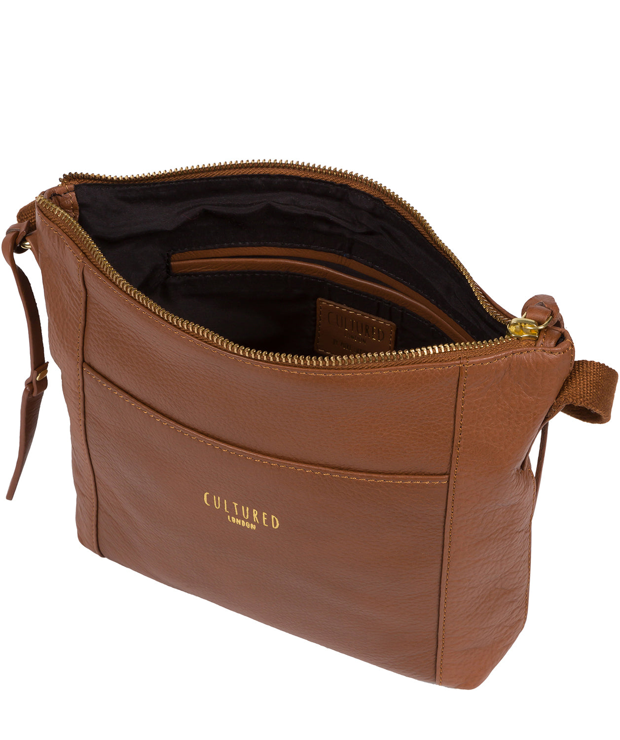 'Belgravia' Dark Tan Cross Body Bag