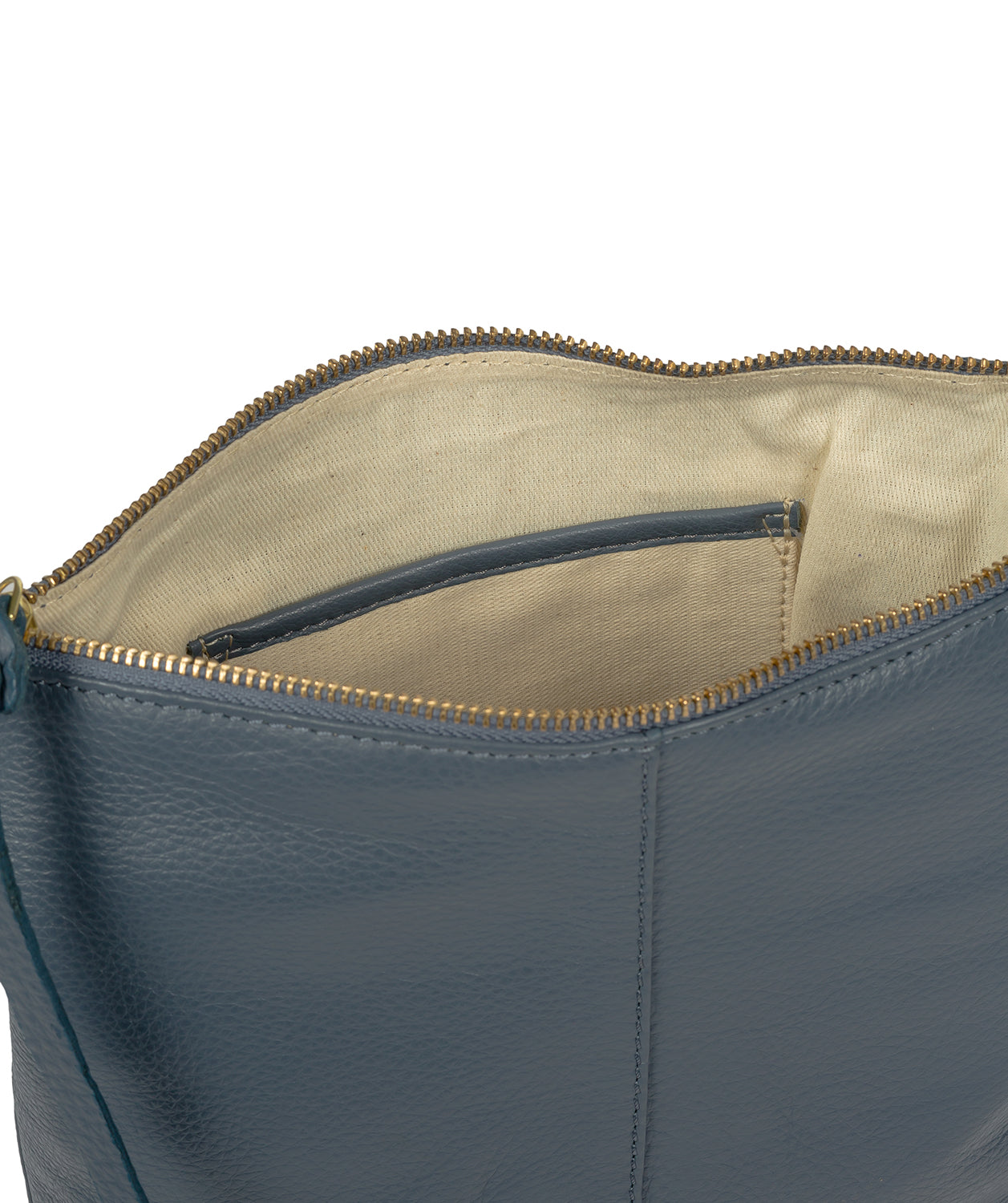 'Belgravia' Moonlight Blue Leather Cross Body Bag