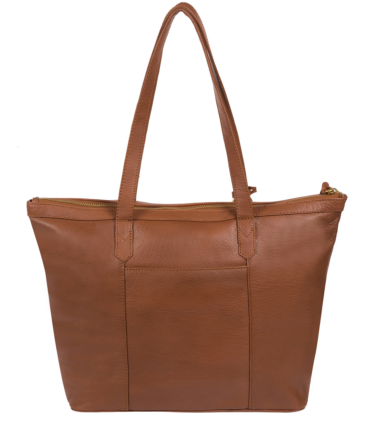 'Heston' Dark Tan Leather Tote Bag