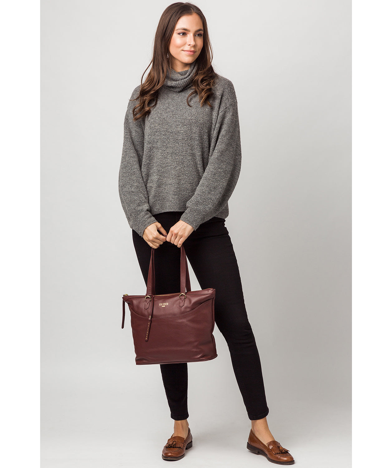 'Heston' Rich Chestnut Leather Tote Bag