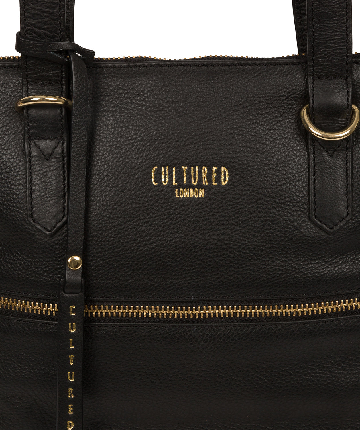 'Chesham' Black Leather Tote Bag
