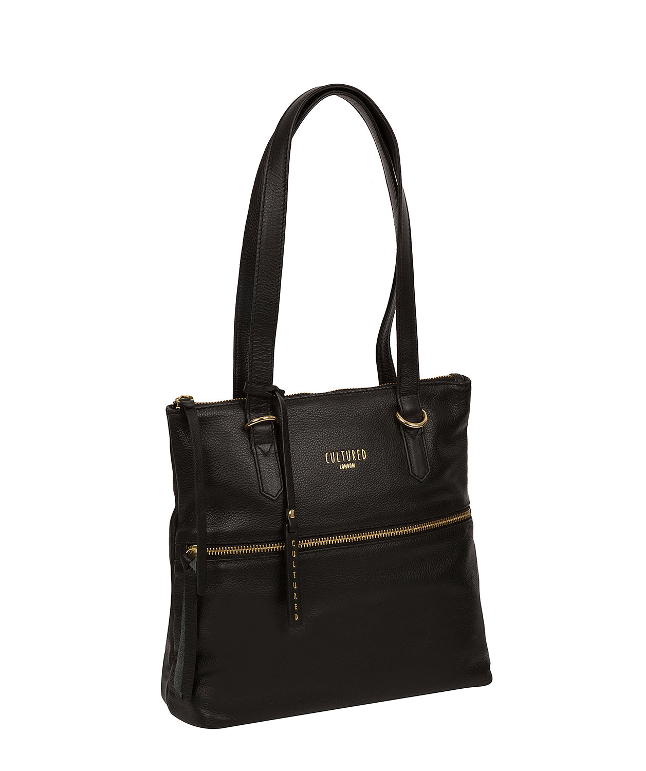 'Chesham' Black Leather Tote Bag