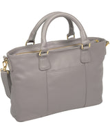 'Mitcham' Grey Leather Grab Bag